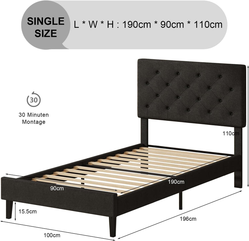Bed Frame with Headboard