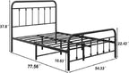 Bed Frame with Headboard and Footboard