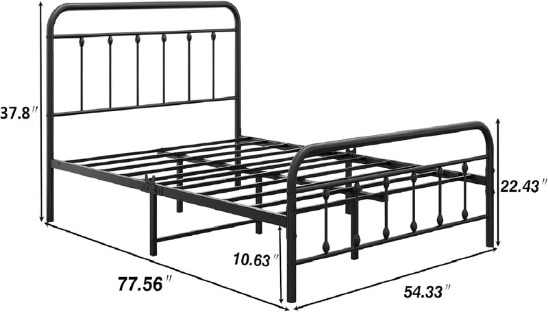 Bed Frame with Headboard and Footboard