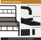 Bed Frame with Headboard and Footboard