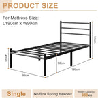 Bed Frame with Headboard and Footboard