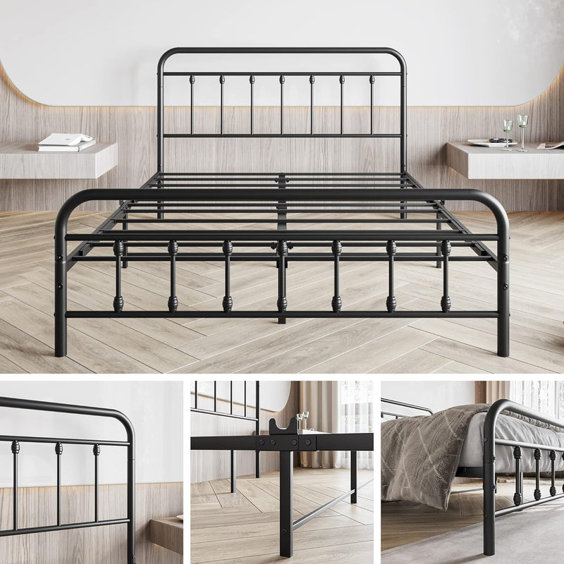 Bed Frame with Headboard and Footboard