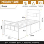 Bed Frame with Headboard and Footboard