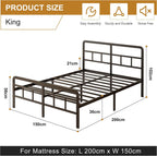 Bed Frame with Headboard and Footboard