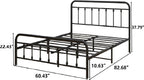 Bed Frame with Headboard and Footboard