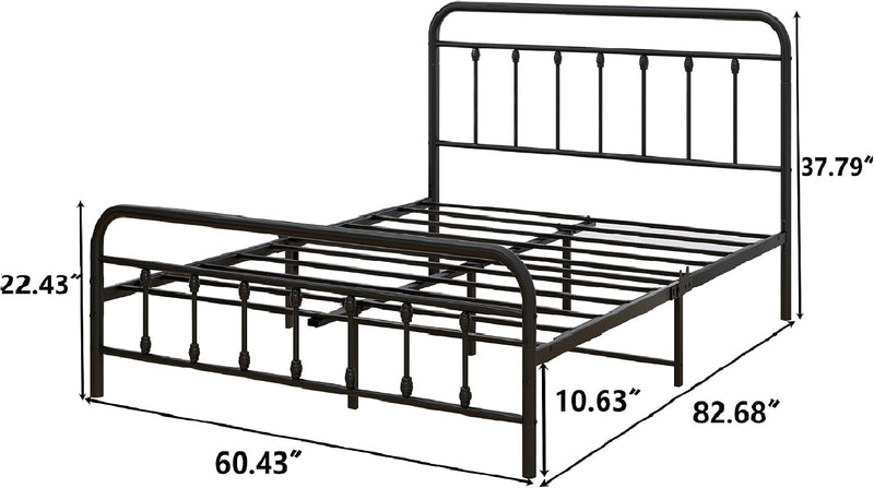 Bed Frame with Headboard and Footboard