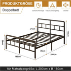 Bed Frame with Headboard and Footboard