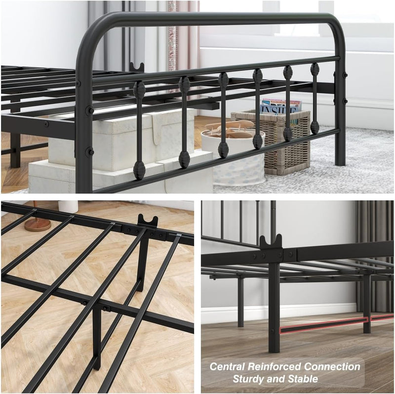 Bed Frame with Headboard and Footboard