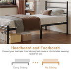 Bed Frame with Headboard and Footboard