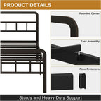 Bed Frame with Headboard and Footboard