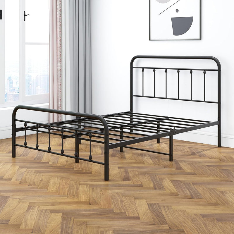 Bed Frame with Headboard and Footboard