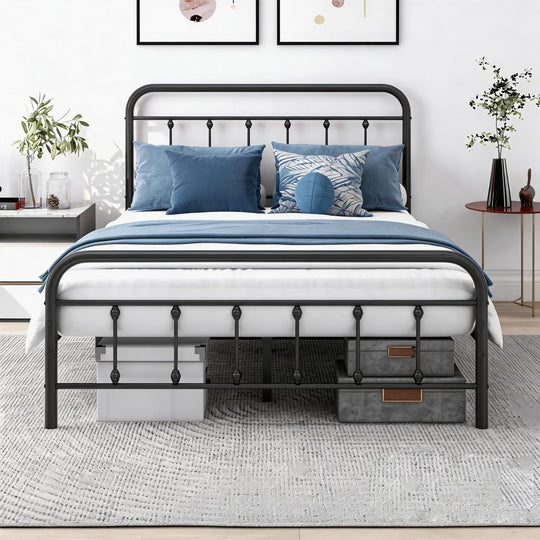 Bed Frame with Headboard and Footboard