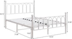Bed Frame with Headboard and Footboard Metal Platform