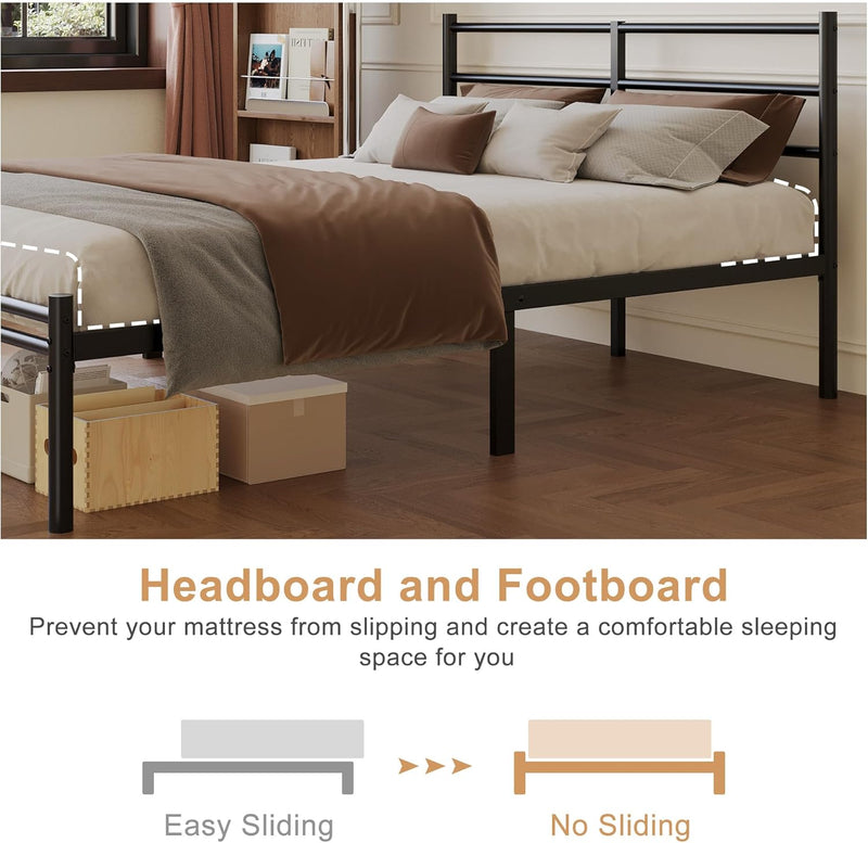 Bed Frame with Headboard and Footboard
