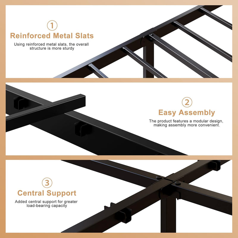 Bed Frame with Headboard and Footboard