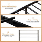 Bed Frame with Headboard and Footboard Metal Platform