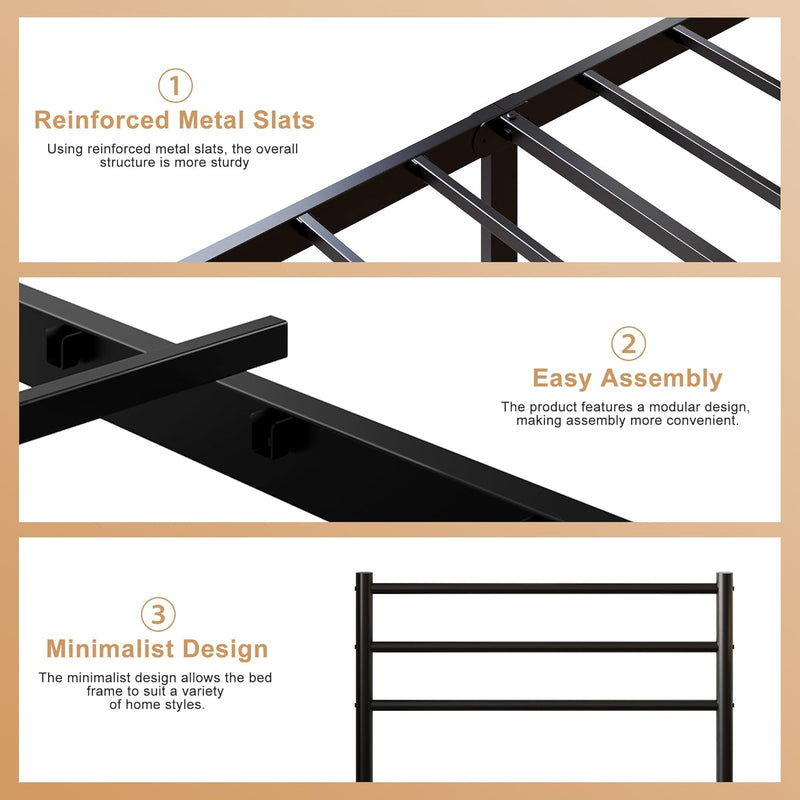 Bed Frame with Headboard and Footboard