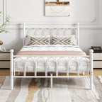 Bed Frame with Headboard and Footboard Metal Platform