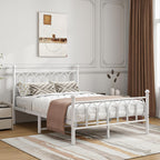 Bed Frame with Headboard and Footboard Metal Platform