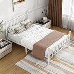 Bed Frame with Headboard and Footboard Metal Platform