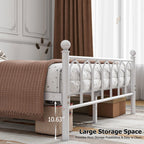 Bed Frame with Headboard and Footboard Metal Platform