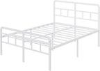 Bed Frame with Headboard and Footboard Metal Slats