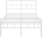 Bed Frame with Headboard and Footboard Metal Slats