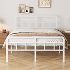 Bed Frame with Headboard and Footboard Metal Slats