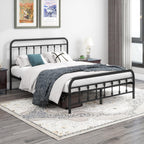 Bed Frame with Headboard and Footboard Under Storage