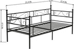 Bed Frame with Headboard and Slatted Sofa