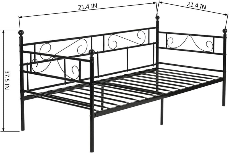 Bed Frame with Headboard and Slatted Sofa