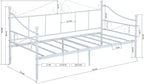 Bed Frame with Headboard and Slatted Sofa