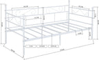 Bed Frame with Headboard and Slatted Sofa