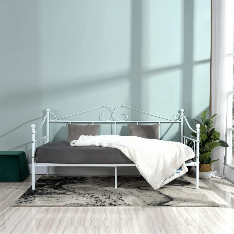 Bed Frame with Headboard and Slatted Sofa