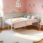 Bed Frame with Headboard and Slatted Sofa