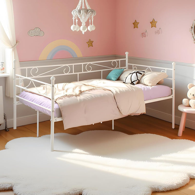 Bed Frame with Headboard and Slatted Sofa