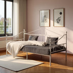Bed Frame with Headboard and Slatted Sofa