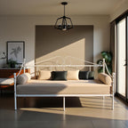 Bed Frame with Headboard and Slatted Sofa