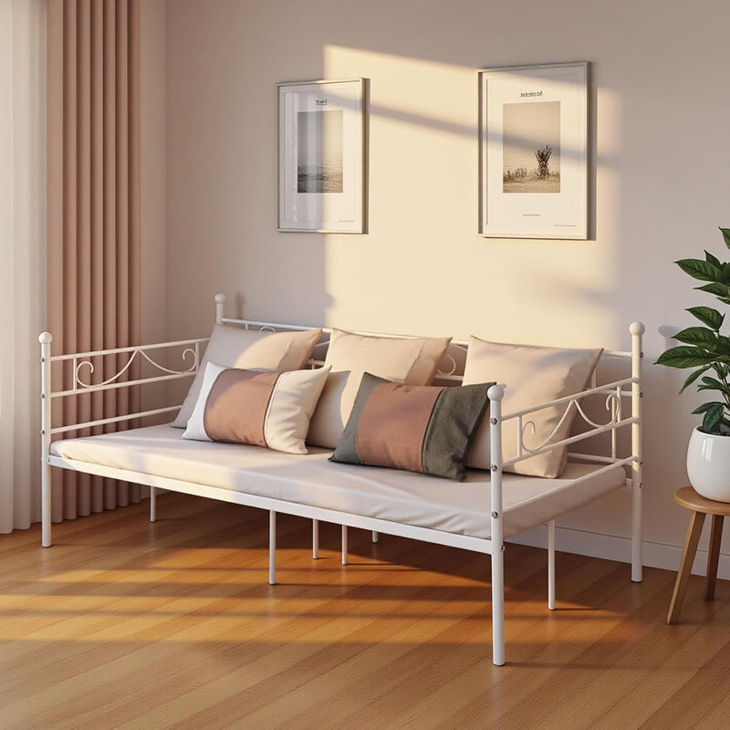 Bed Frame with Headboard and Slatted Sofa
