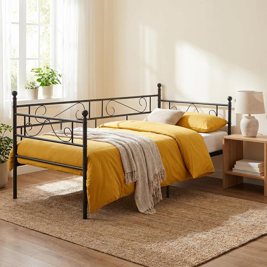 Bed Frame with Headboard and Slatted Sofa