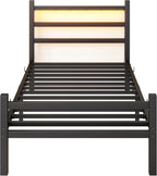 Bed Frame with Headboard LED Lights