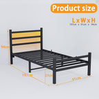Bed Frame with Headboard LED Lights