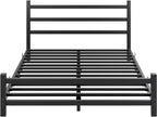 Bed Frame with Headboard Low Floor for Living
