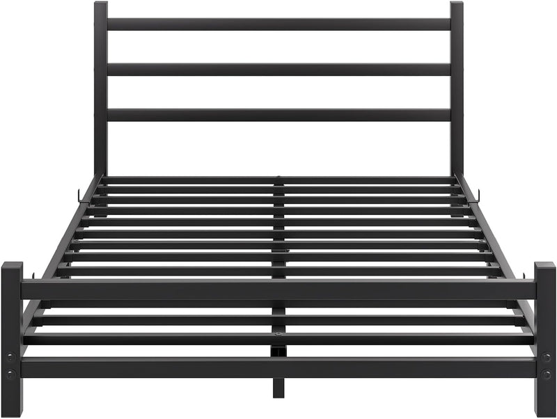 Bed Frame with Headboard Low Floor for Living