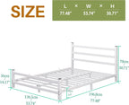 Bed Frame with Headboard Low Floor for Living