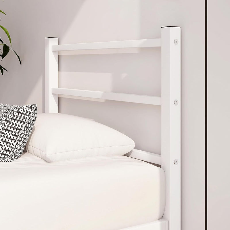 Bed Frame with Headboard Low Floor for Living