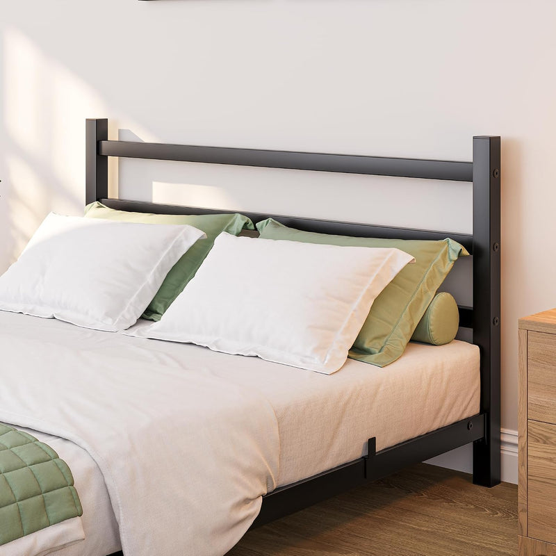 Bed Frame with Headboard Low Floor for Living