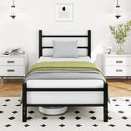 Bed Frame with Headboard Low Floor for Living