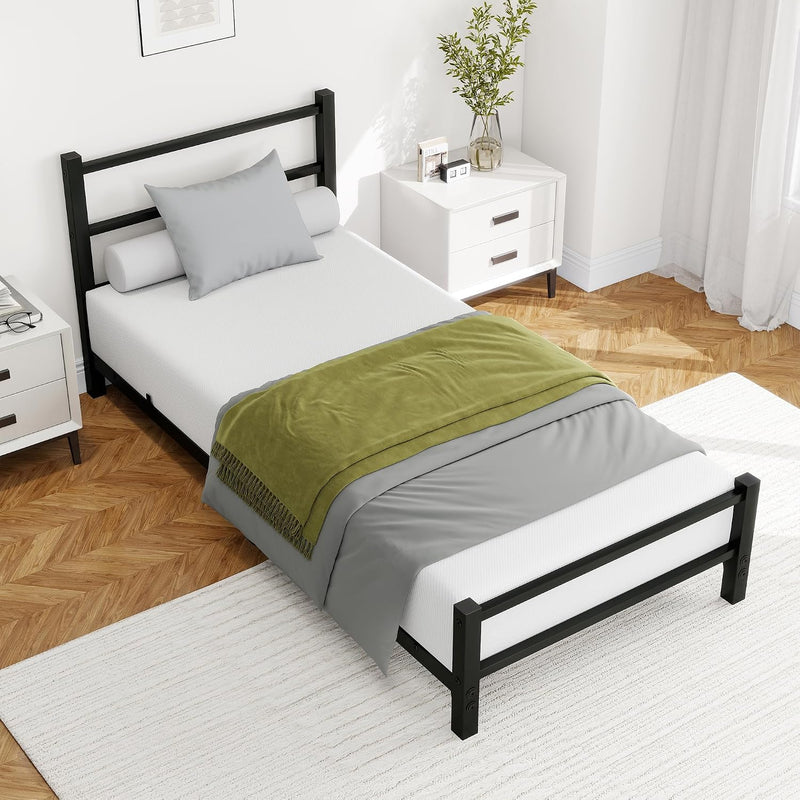 Bed Frame with Headboard Low Floor for Living