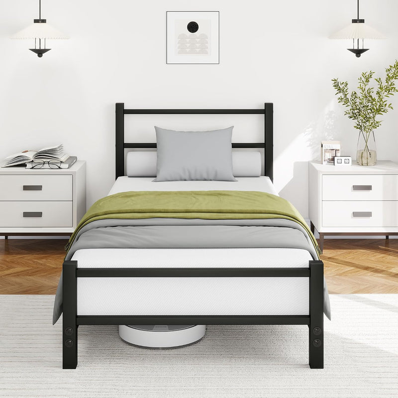 Bed Frame with Headboard Low Floor for Living